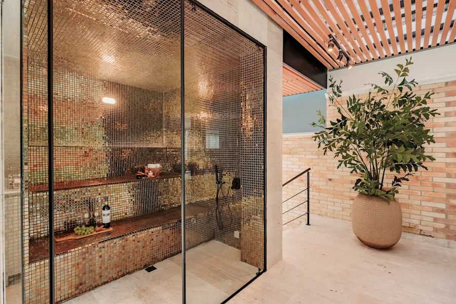 Gold-toned Turkish steam room