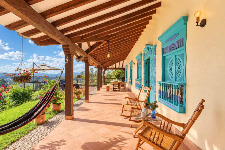 Colonial corridor with hammock at Vista Bonita